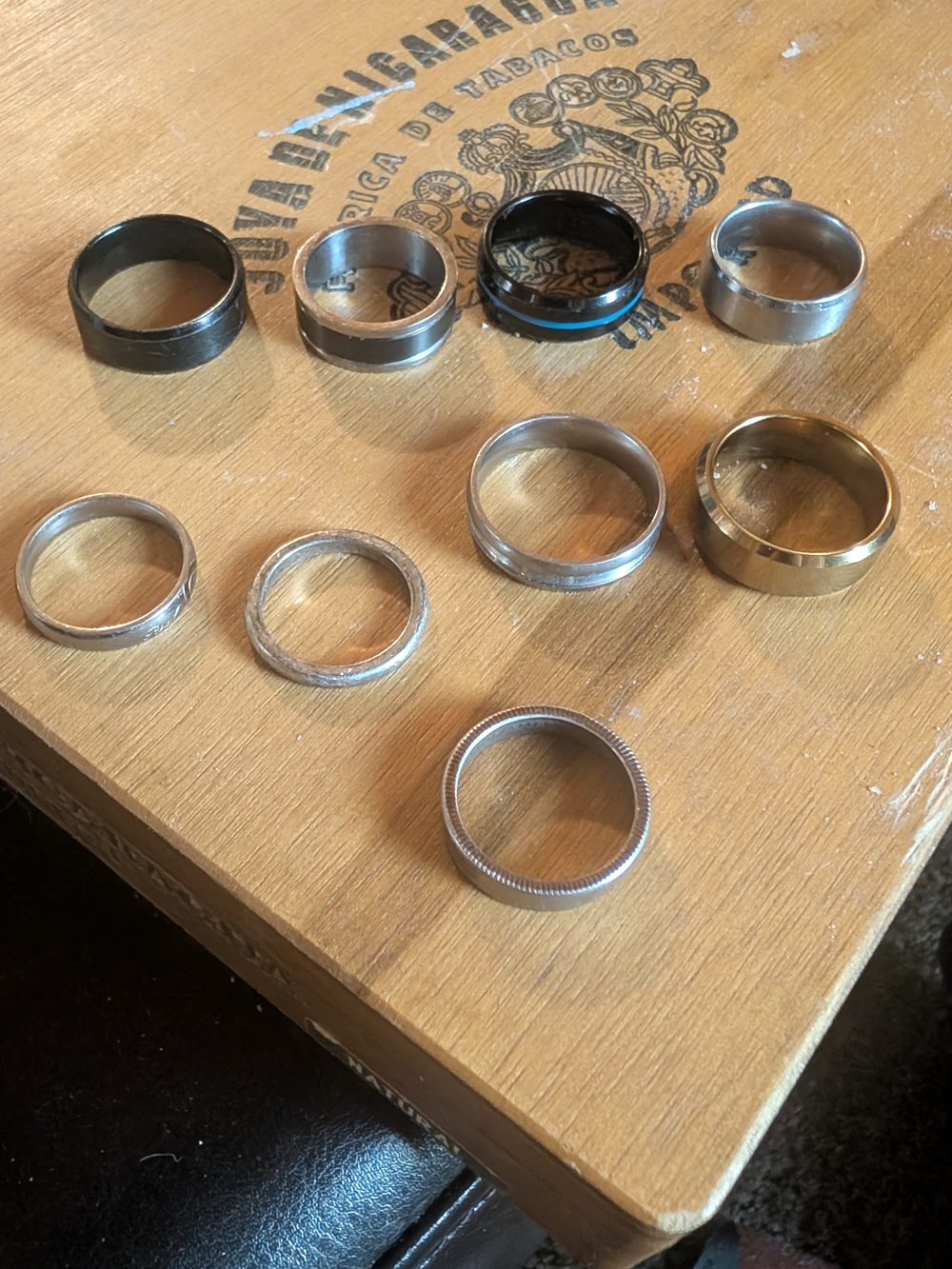 Men's Lot Of 9 Rings